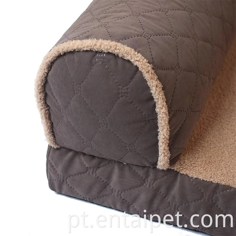 Novo sofá de almofada de pelúcia de veludo marrom marrom